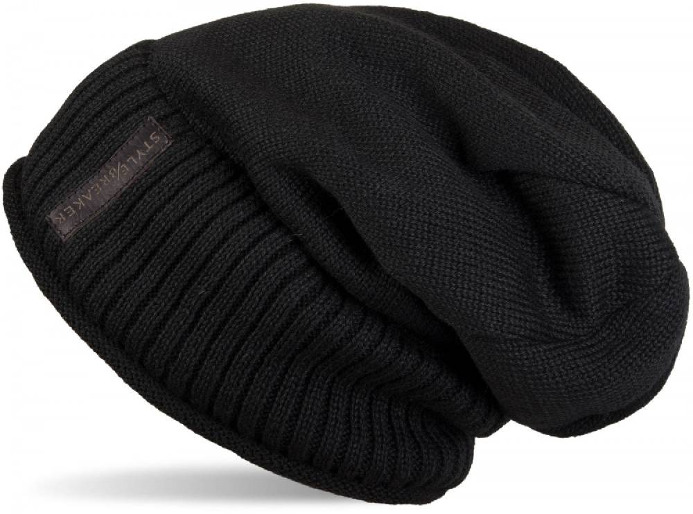 Stylebreaker Feinstrick Beanie mit Teddyfleece