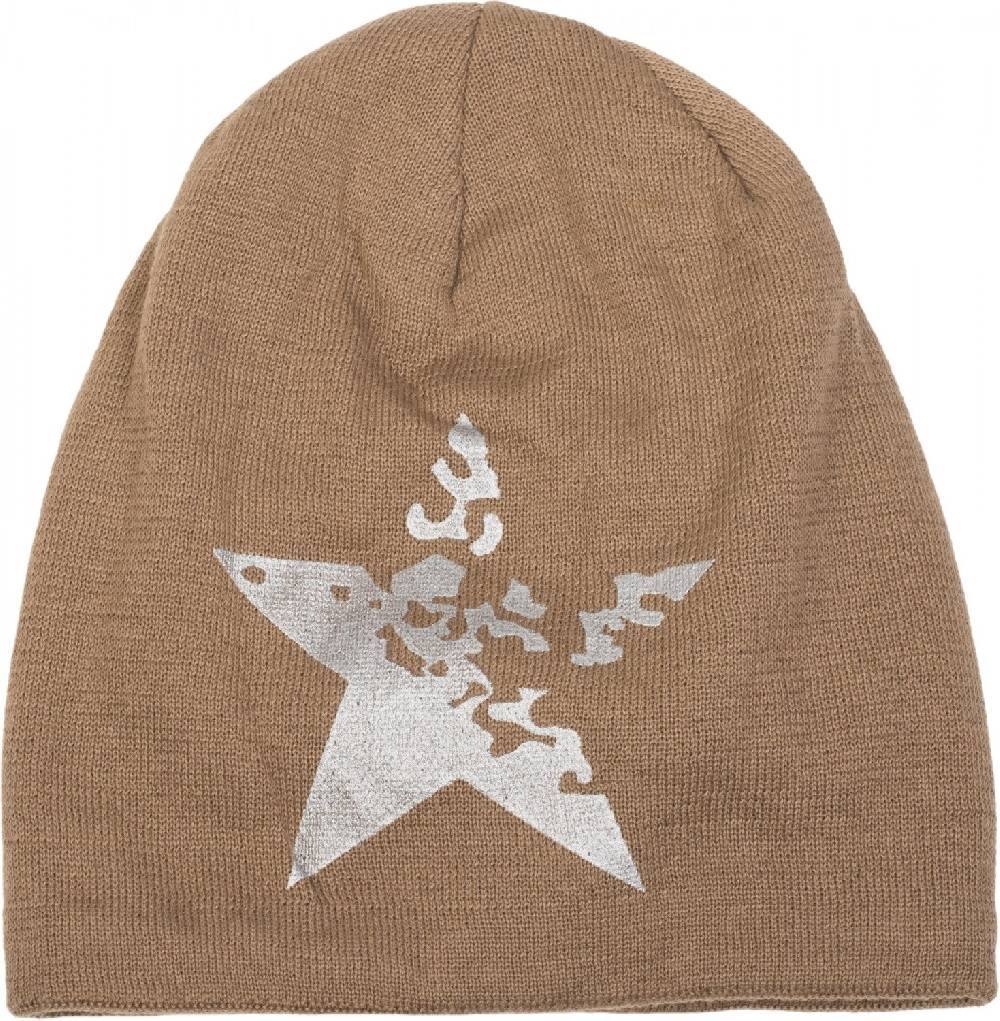 Stylebreaker Feinstrick Beanie Mit Vintage Stern