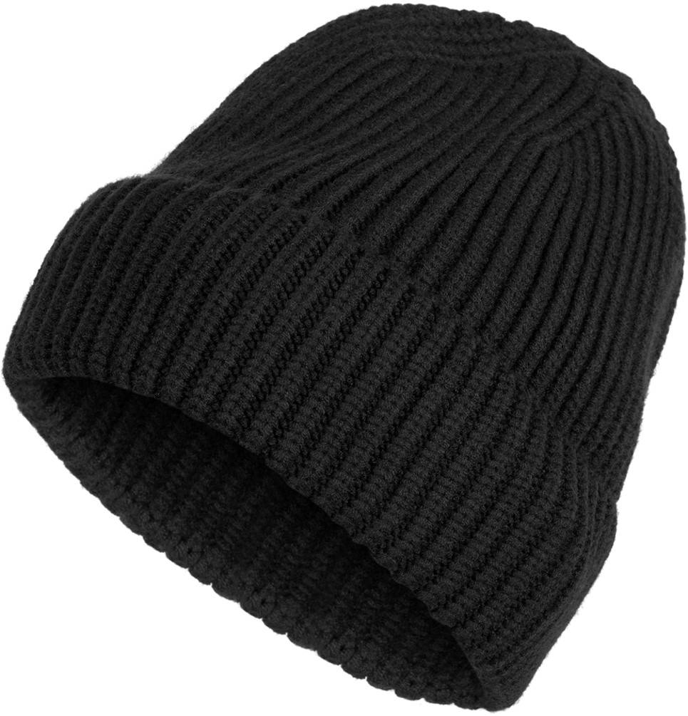 Stylebreaker Feinstrick Beanie Mütze mit Krempe
