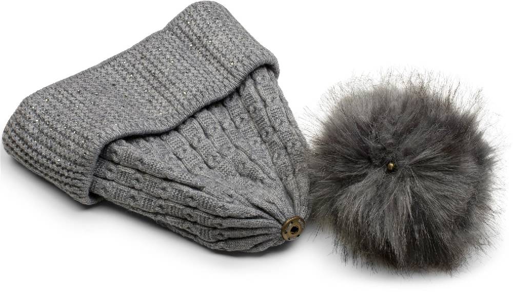 Stylebreaker Feinstrick Bommelmütze Mit Strass