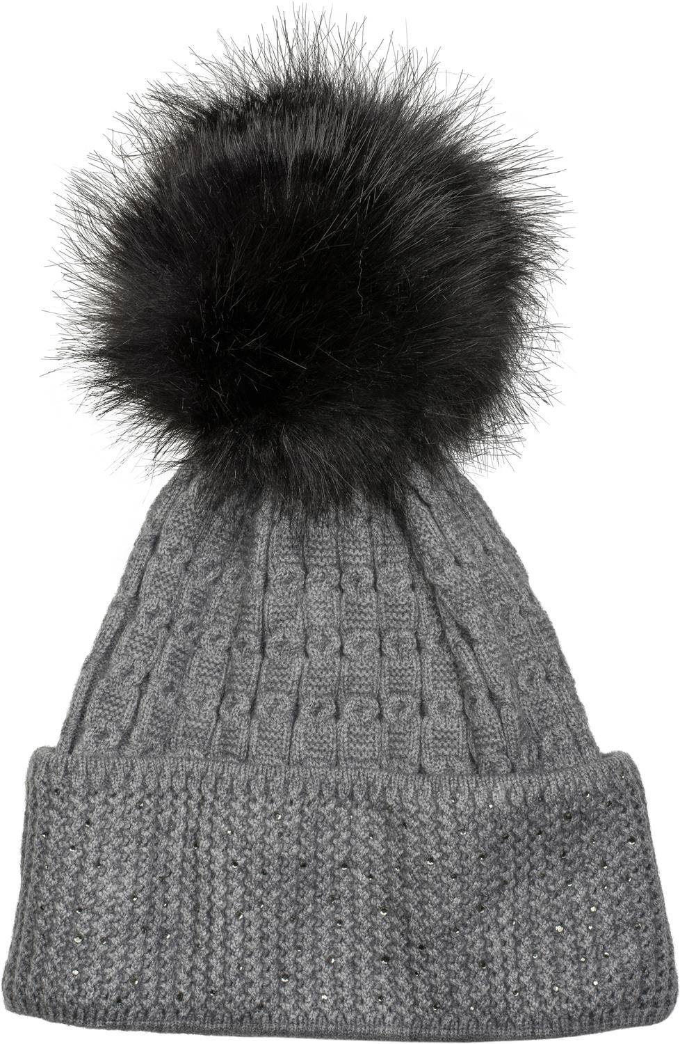 Stylebreaker Feinstrick Bommelmütze Mit Strass