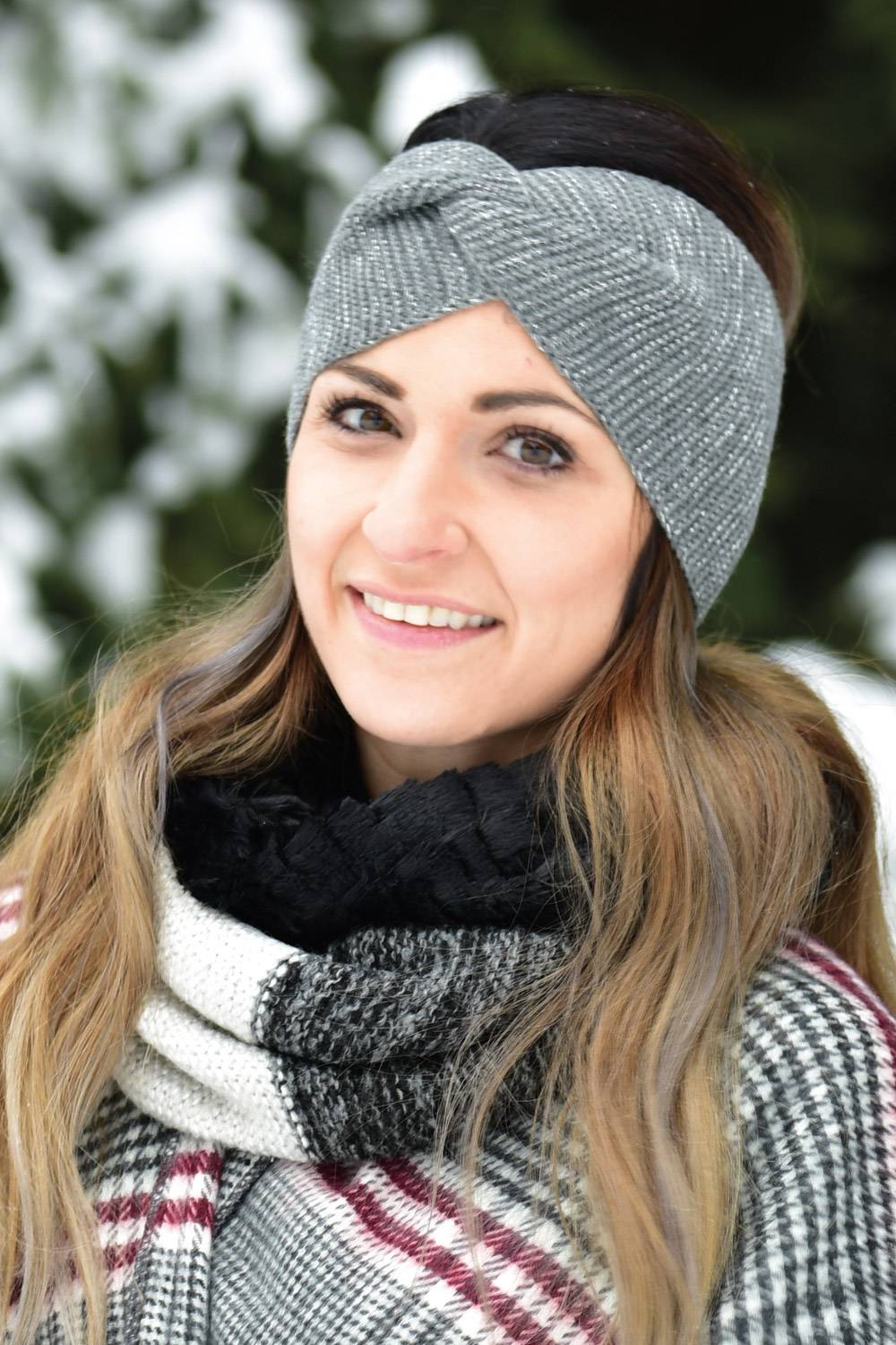 Stylebreaker Feinstrick Stirnband Twist Knoten