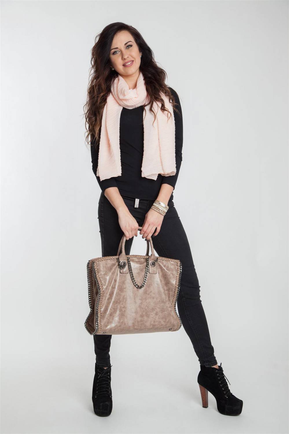 Stylebreaker Gekreppter Unifarbener Schal