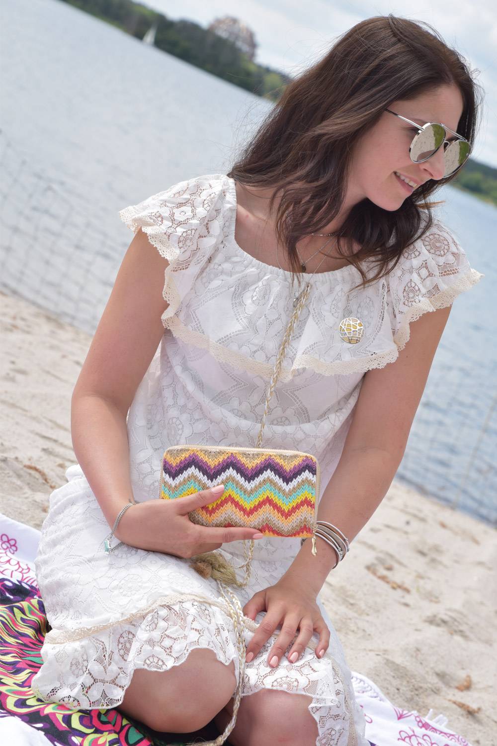 Stylebreaker Geldbörse Mit Buntem Zick-Zack Muster