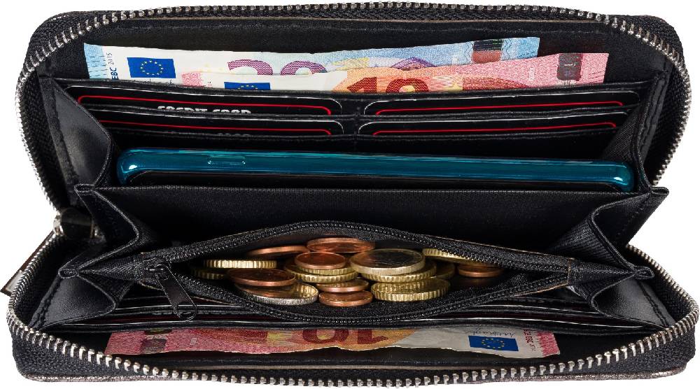 Stylebreaker Geldbörse Mit Pailletten Streifen