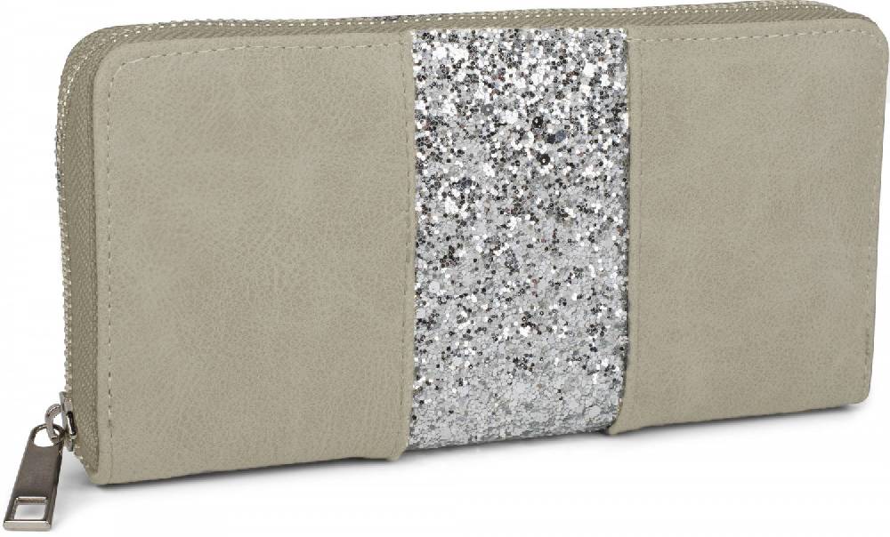 Stylebreaker Geldbörse mit Pailletten Streifen