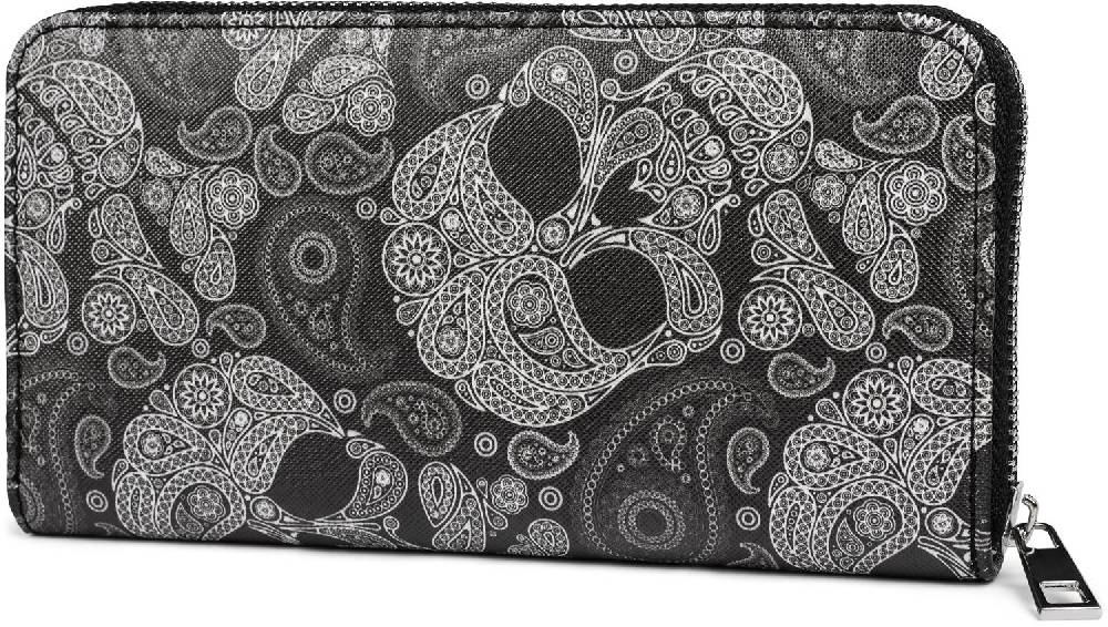 Stylebreaker Geldbörse mit Totenkopf Paisley Print