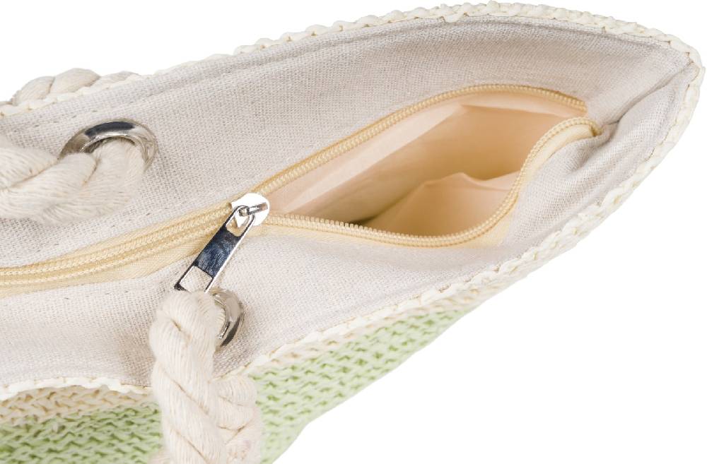 Stylebreaker Gestreifte Papierstroh Strandtasche