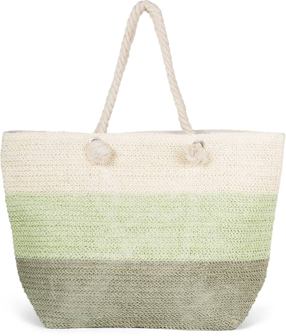 Stylebreaker Gestreifte Papierstroh Strandtasche