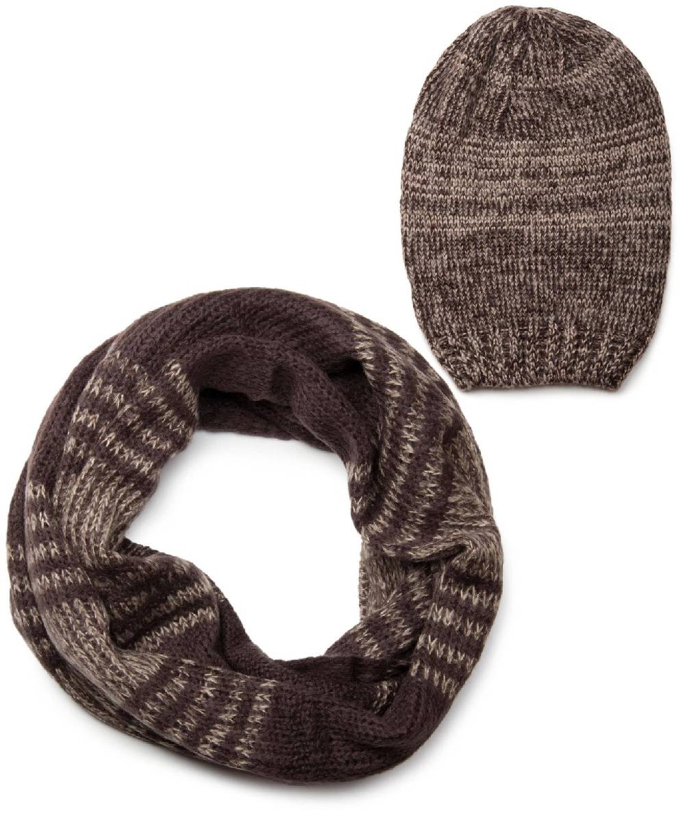 Stylebreaker Gestreiftes Strick Loop & Beanie Set