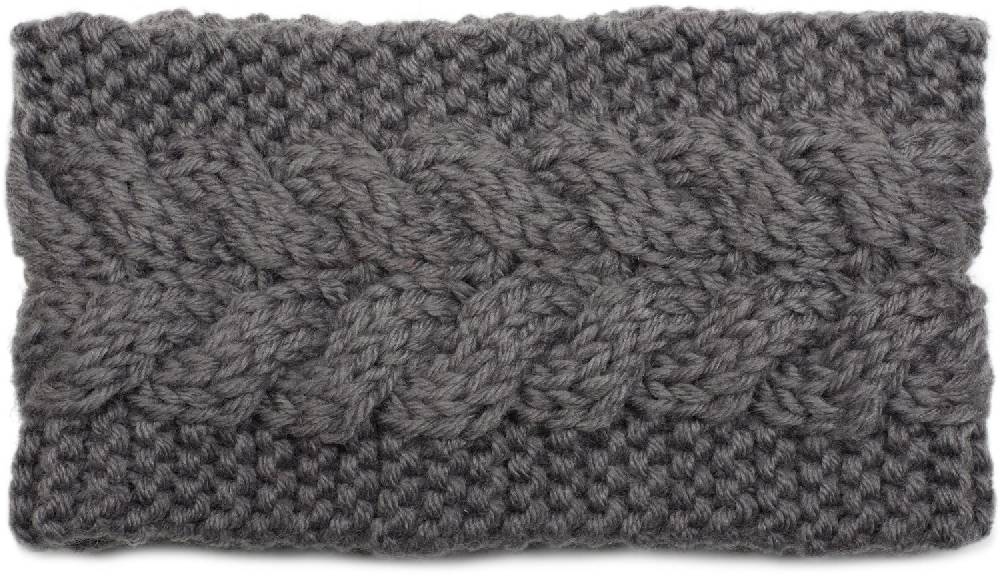 Stylebreaker Grobstrick Stirnband mit Zopfmuster