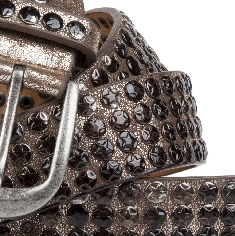 Stylebreaker Gürtel Mit Dunklen Stern Nieten