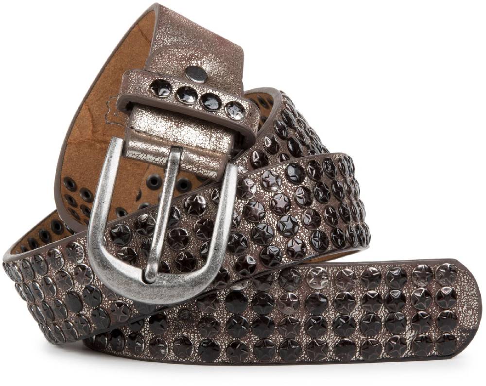 Stylebreaker Gürtel mit dunklen Stern Nieten