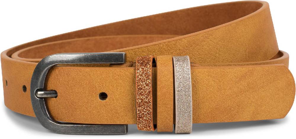 Stylebreaker Gürtel mit Glitzer an der Schlaufe