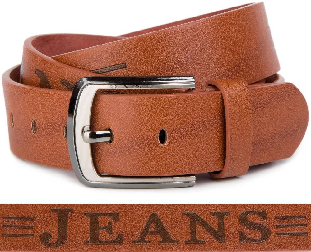 Stylebreaker Gürtel mit JEANS Prägung