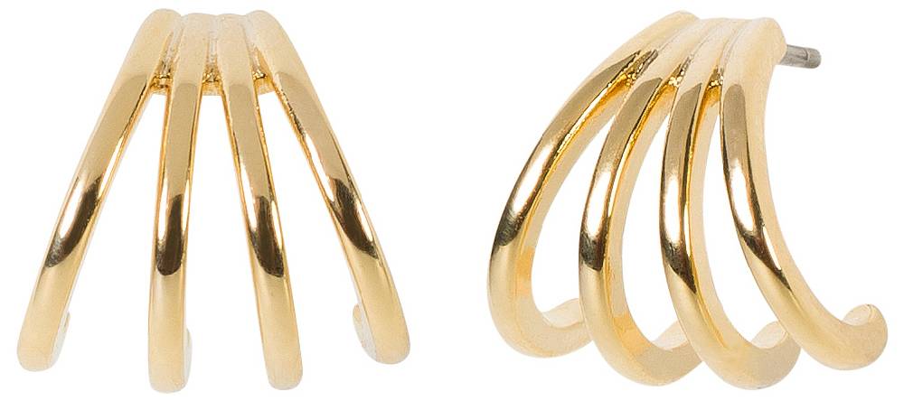 Stylebreaker Halbrunde Hoops in 4-teiliger Optik