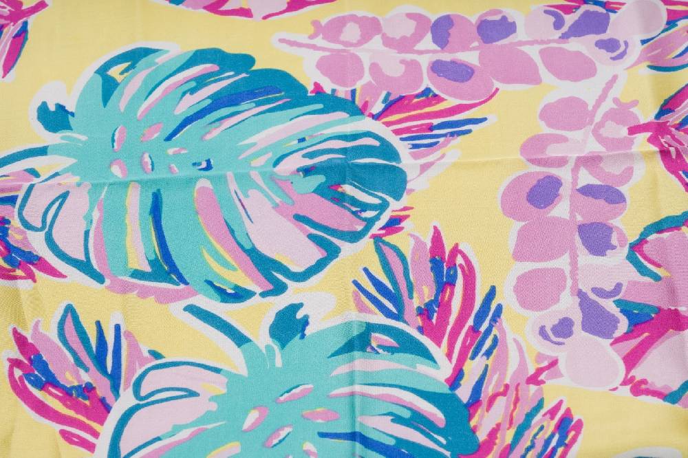 Stylebreaker Halstuch Palmen Blätter Blüten Muster