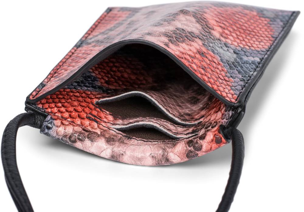 Stylebreaker Handy Umhängetasche Schlangen Optik