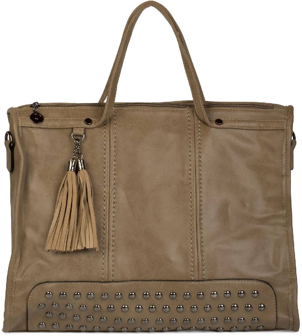 Stylebreaker Henkeltasche mit Nieten und Quaste
