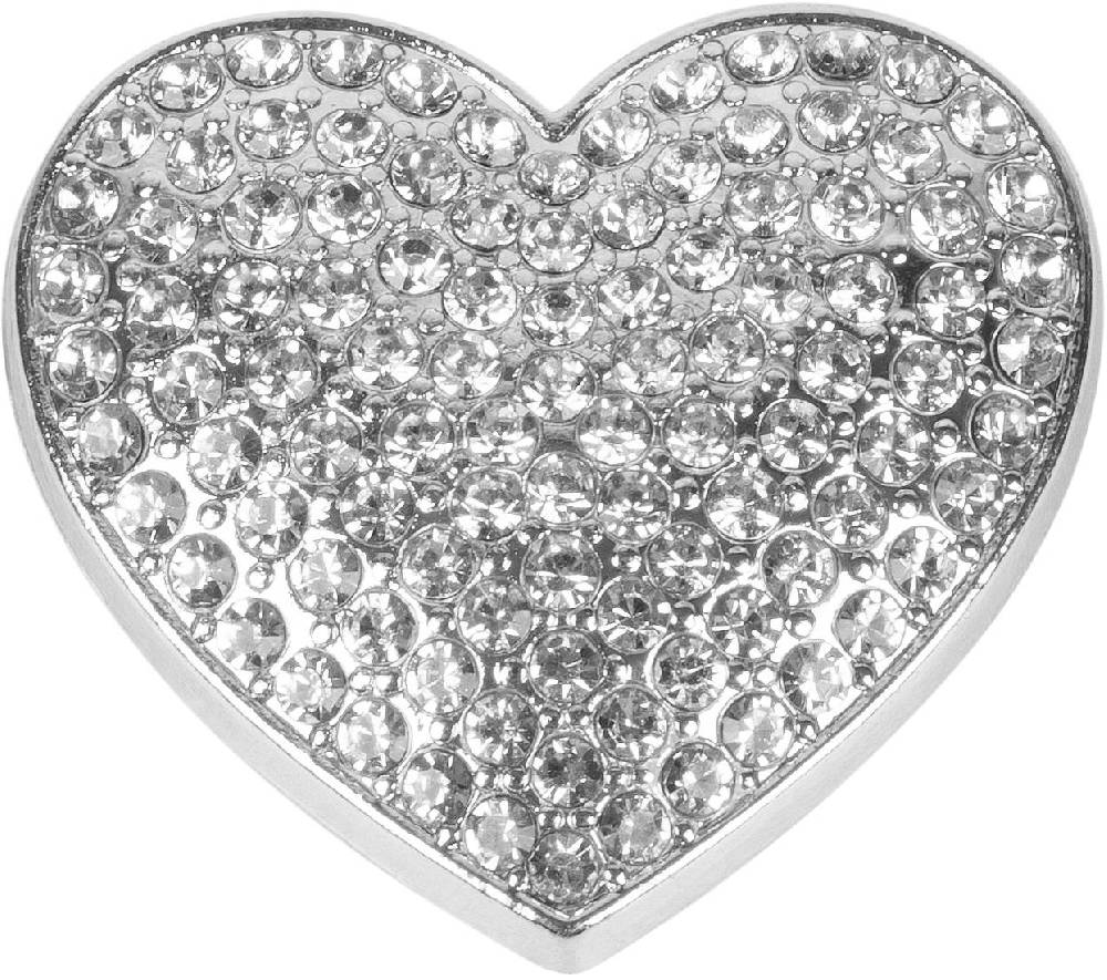 Stylebreaker Herz Magnet Brosche mit Strass