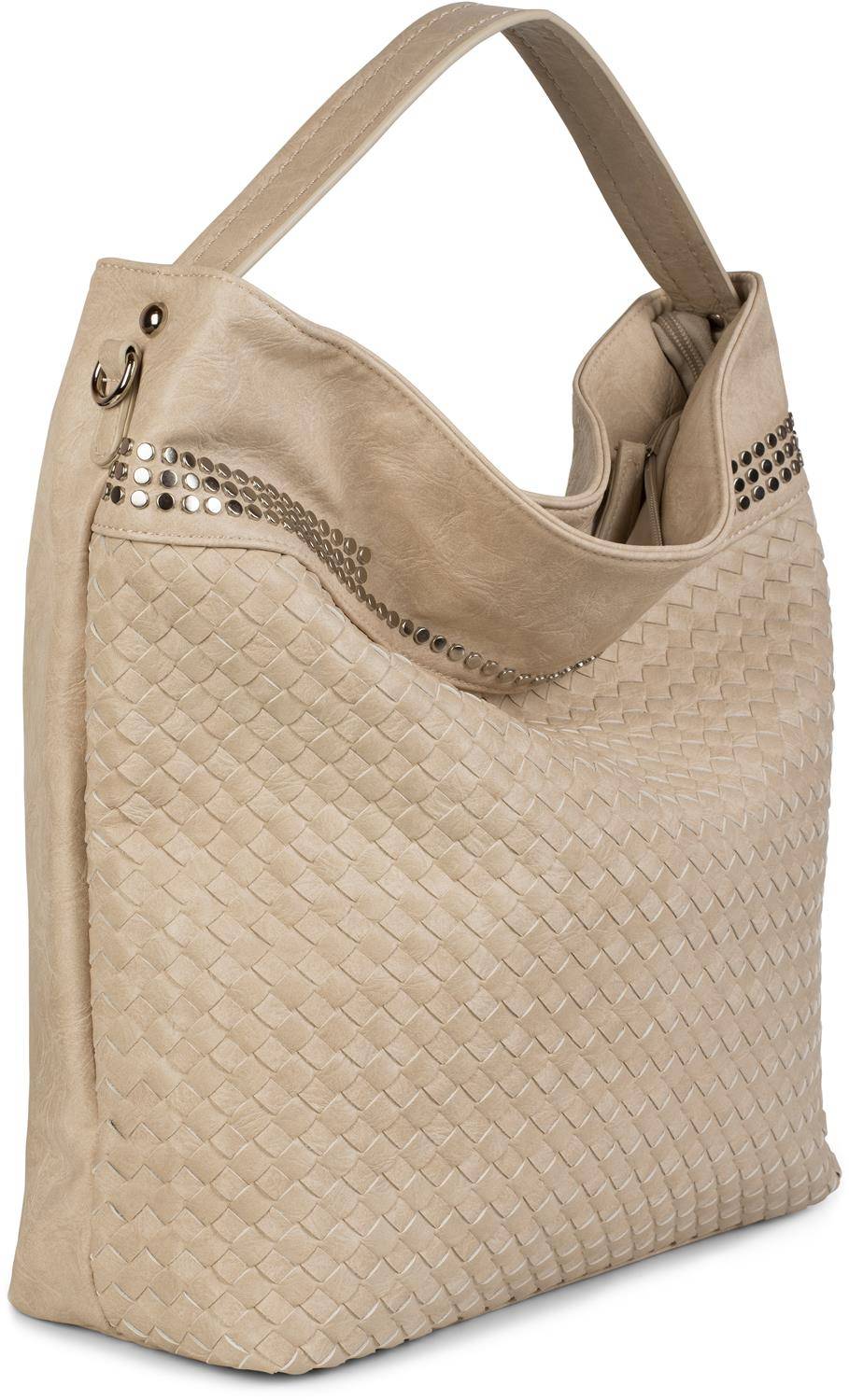 Stylebreaker Hobo Bag In Flechtoptik Mit Nieten