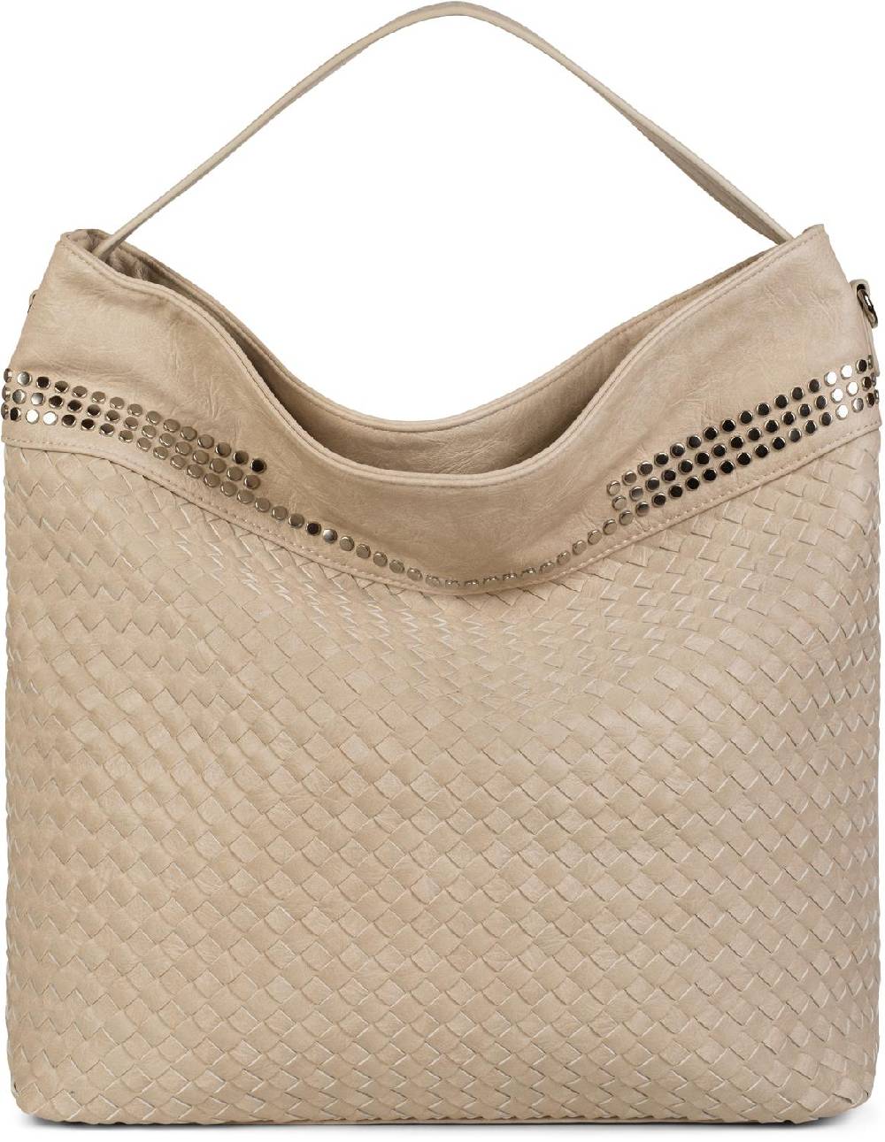 Stylebreaker Hobo Bag in Flechtoptik mit Nieten
