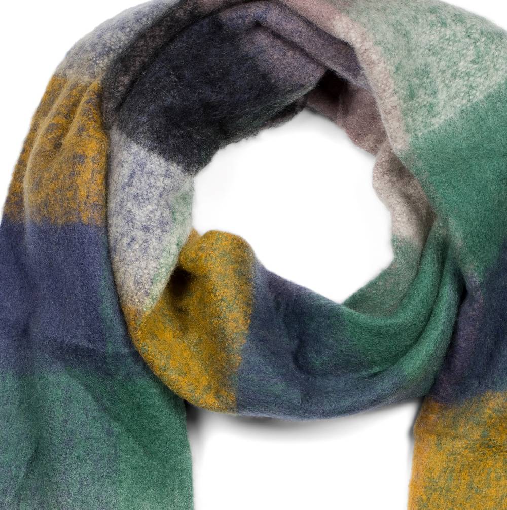 Stylebreaker Karo Web Strickschal Bunt