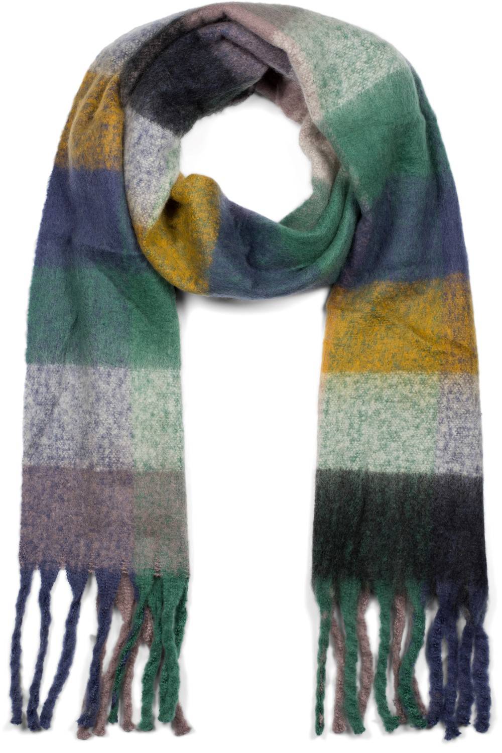 Stylebreaker Karo Web Strickschal bunt