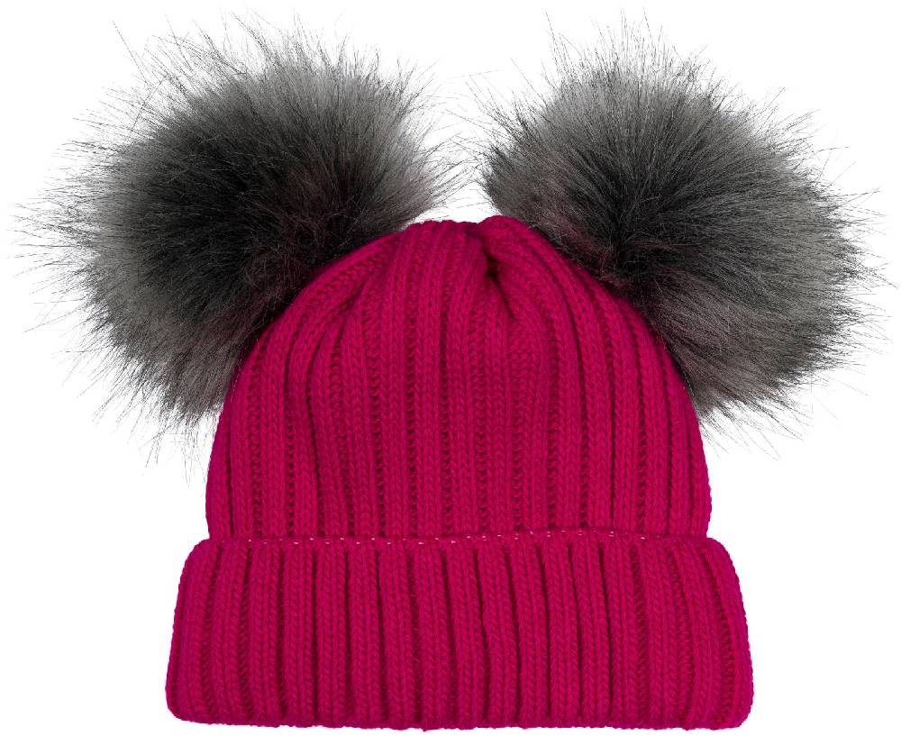 Stylebreaker Kinder Bommelmütze Mit Zwei Bommel