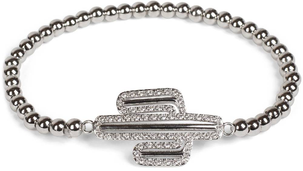 Stylebreaker Kugelarmband mit Kaktus und Strass