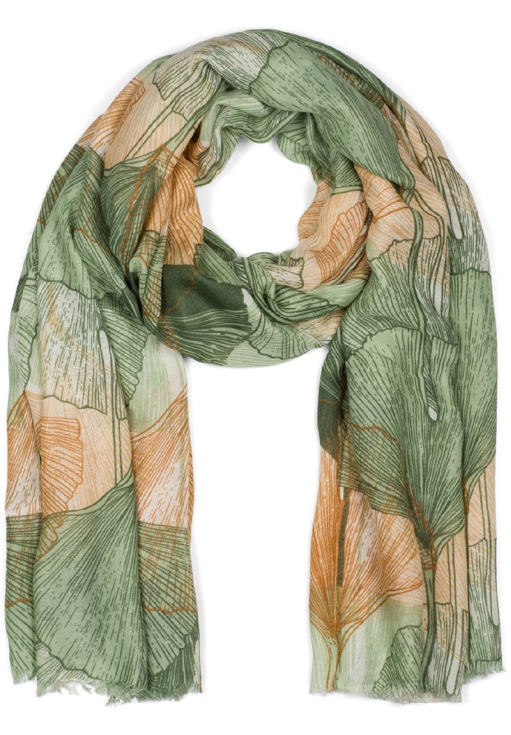 Stylebreaker Langer Schal Ginkgo Leaves