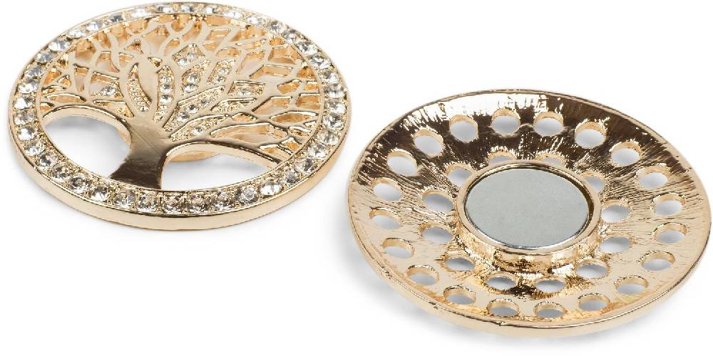 Stylebreaker Lebensbaum Magnet Brosche Mit Strass