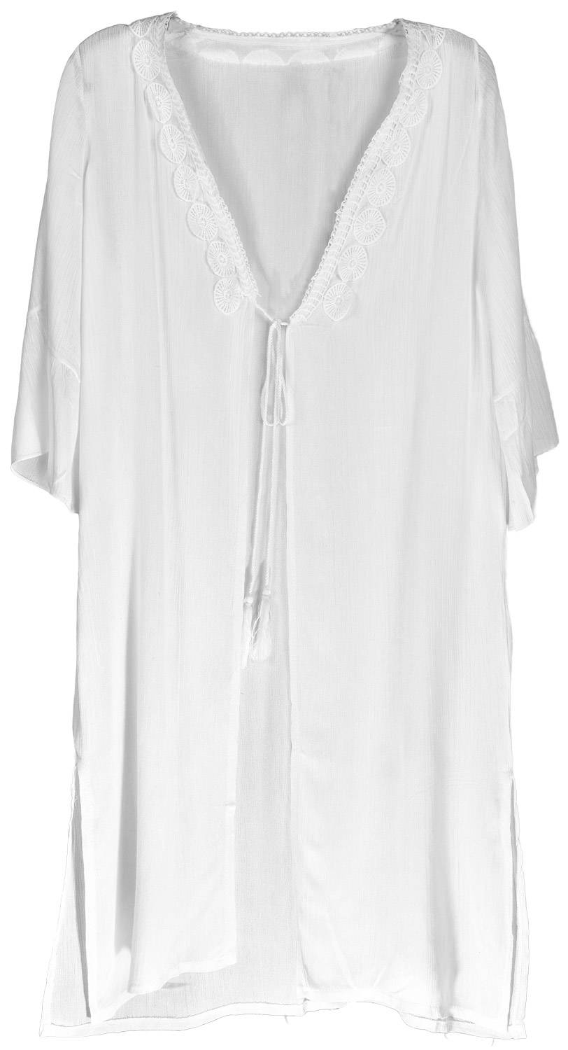 Stylebreaker Leichter Kurzarm Kimono mit Stickerei