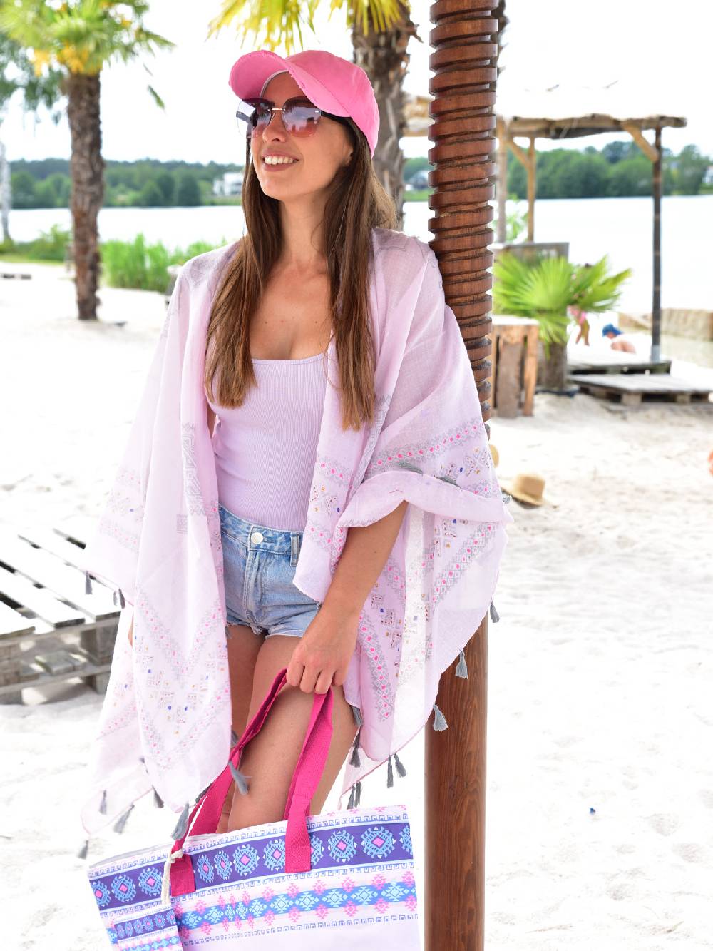 Stylebreaker Leichter Poncho Mit Ethno Muster