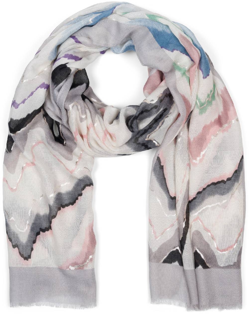 Stylebreaker Leichter Schal mit Zick-Zack Muster