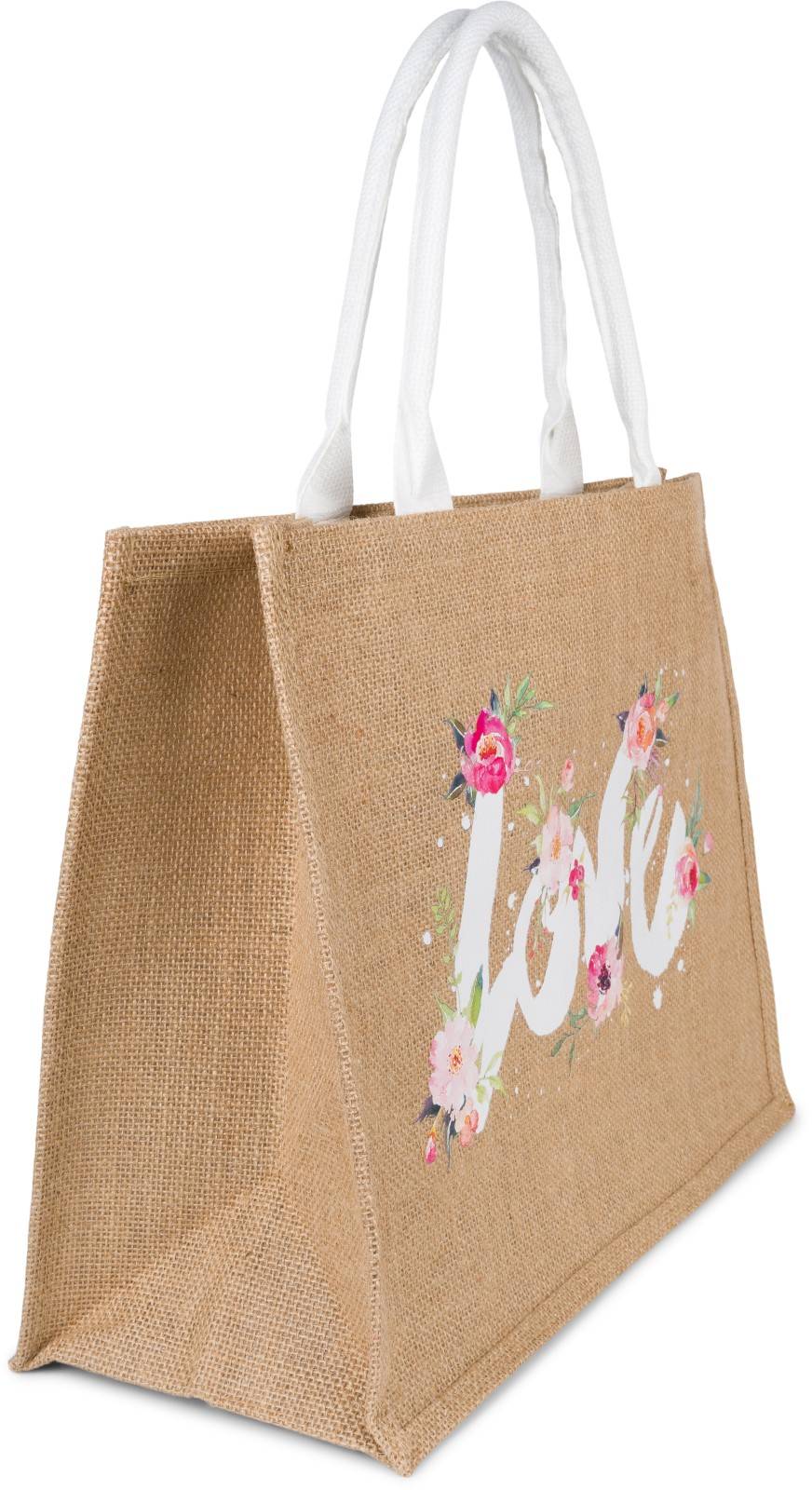 Stylebreaker Leinen Henkeltasche LOVE