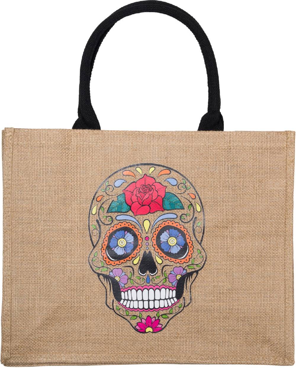Stylebreaker Leinen Henkeltasche Sugar Skull