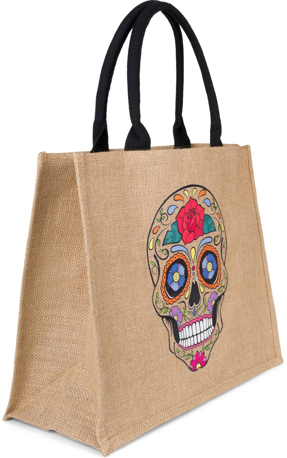 Stylebreaker Leinen Henkeltasche Sugar Skull
