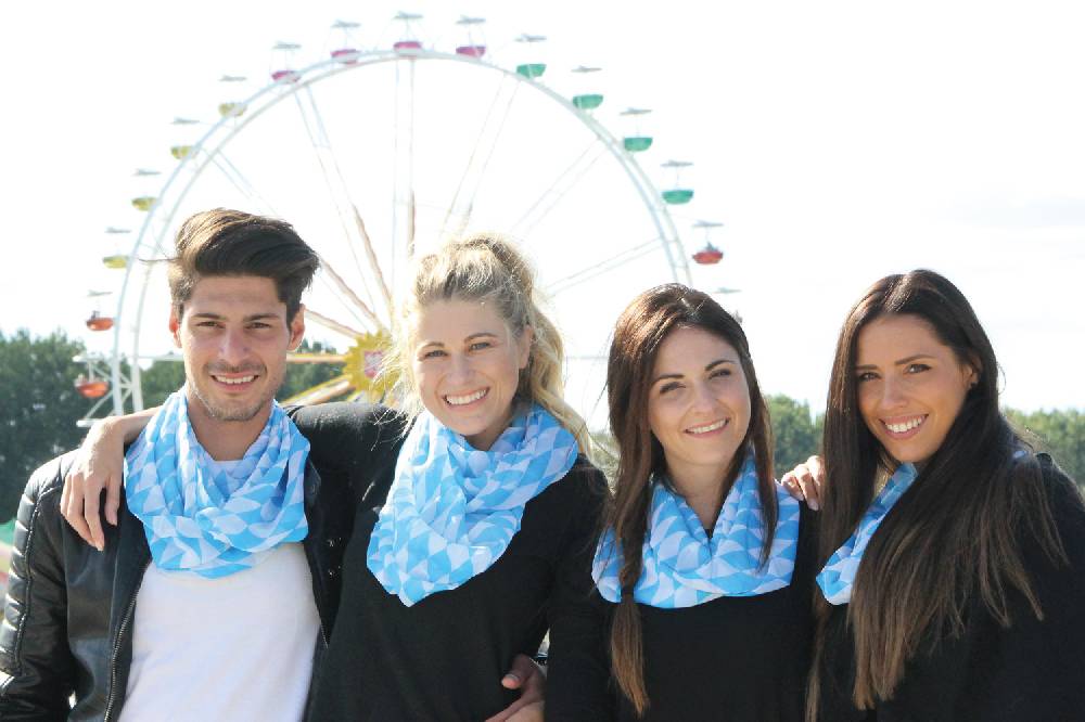 Stylebreaker Loop Mit Blau Weißem Rauten Muster