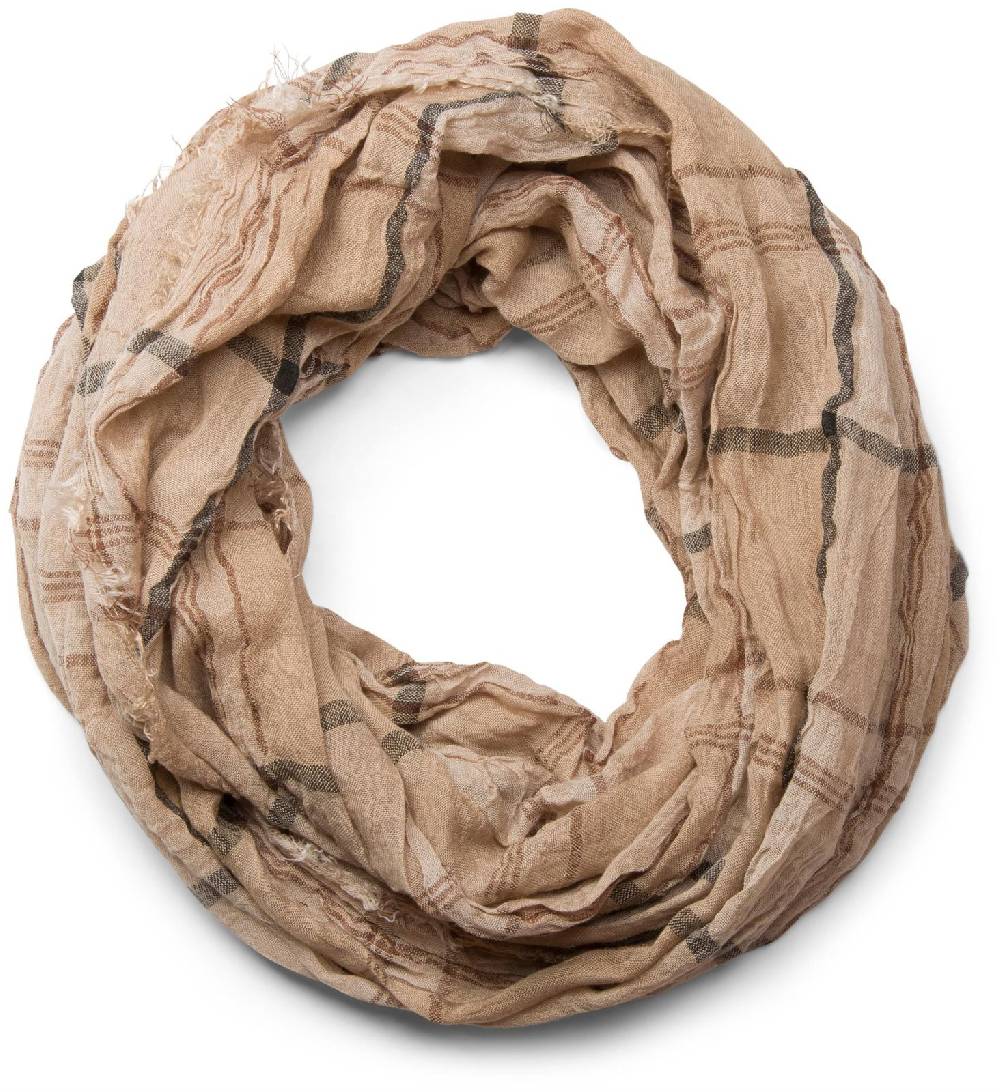 Stylebreaker Loop mit Karomuster und Fransen