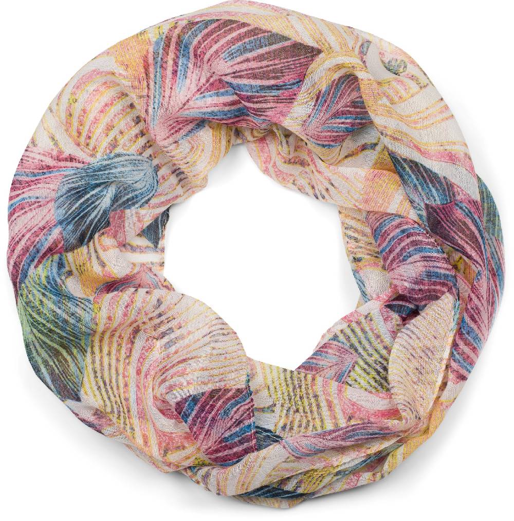 Stylebreaker Loop Schal buntem Blätter Muster