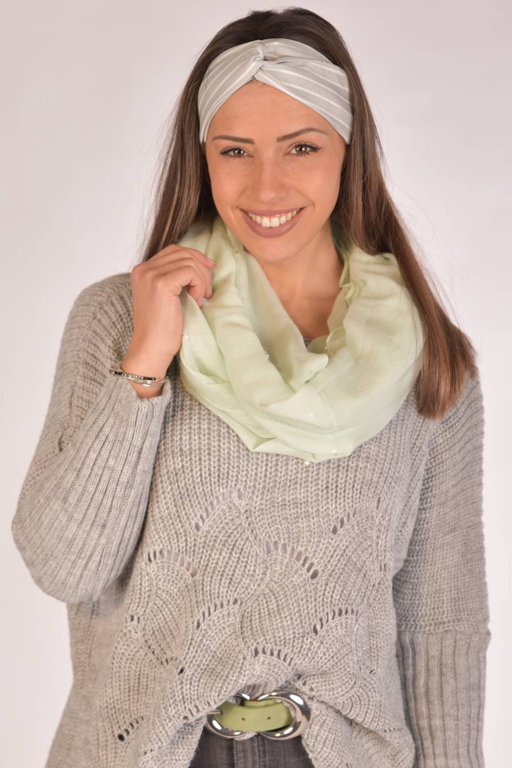 Stylebreaker Loop Schal Mit Perlen Applikation