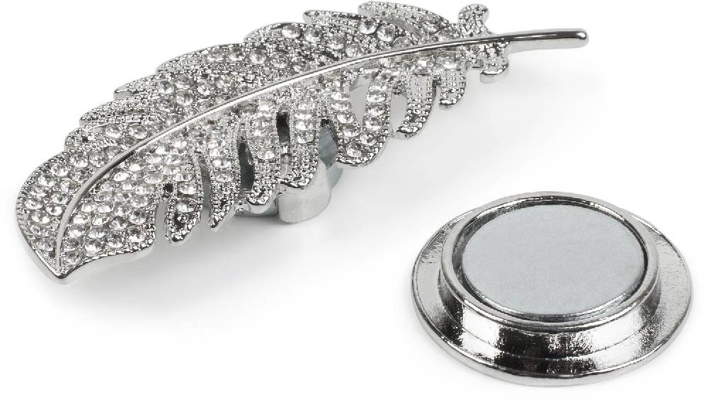 Stylebreaker Magnet Brosche Feder Mit Strass