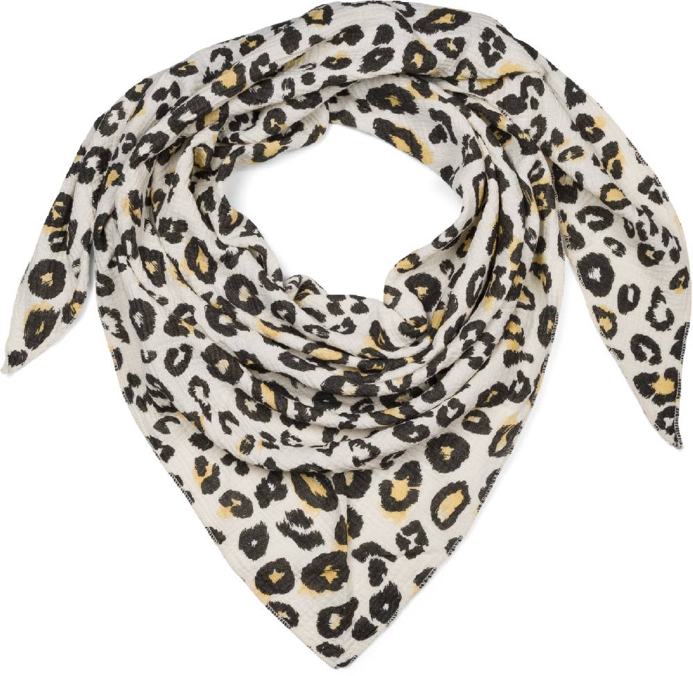 Stylebreaker Musselin Dreiecktuch Leoparden Print