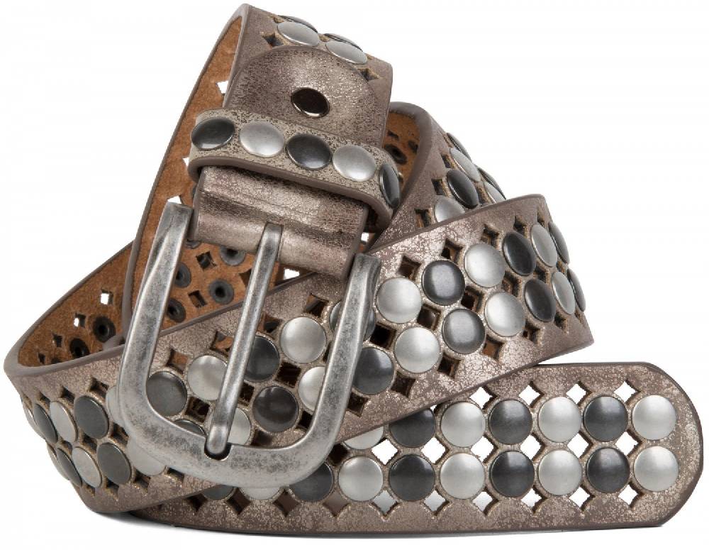 Stylebreaker Nietengürtel mit all over Perforation
