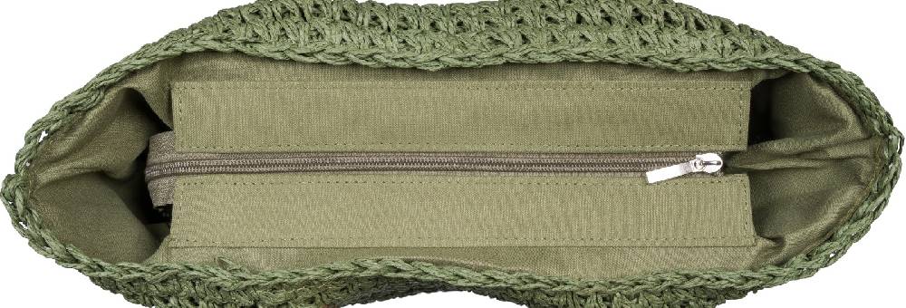 Stylebreaker Papierstroh Schultertasche - Basttasche