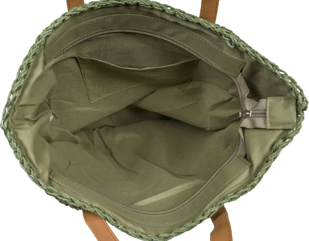 Stylebreaker Papierstroh Schultertasche - Basttasche