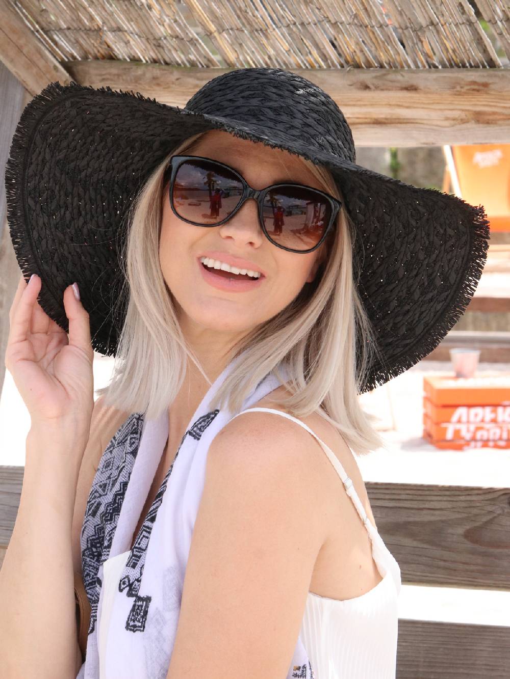 Stylebreaker Papierstroh Sonnenhut Geflochten