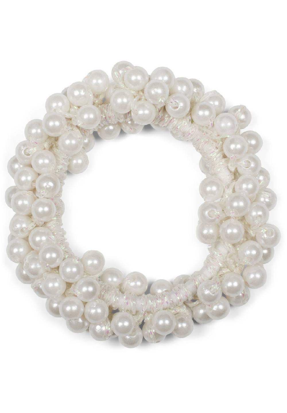 Stylebreaker Perlen Haargummi Mit Satin Schleife