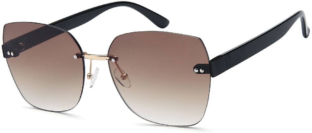 Stylebreaker Rahmenlose Rechteckige Sonnenbrille